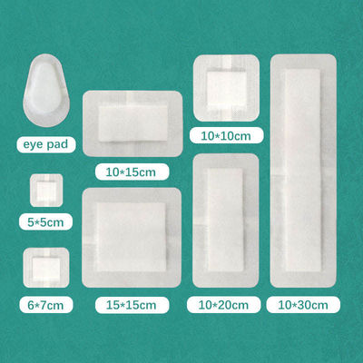 Non Woven Bordered Gauze Island Dressing Wound Care With Absorbent Pads 10*10cm