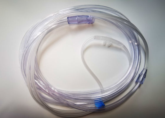 Canula nasale curva tubo di ossigeno luminoso di grado medico respiratorio