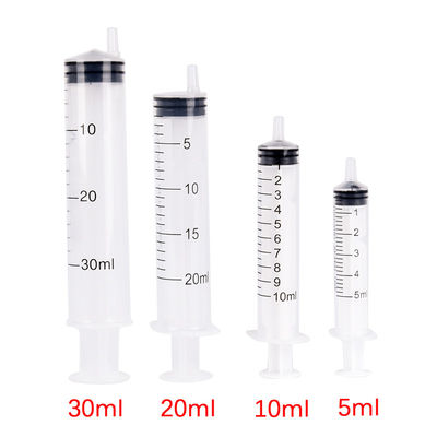 Le siringhe sterili eliminabili Luer chiudono le tre parti a chiave non pirogena 10 ml 20 ml